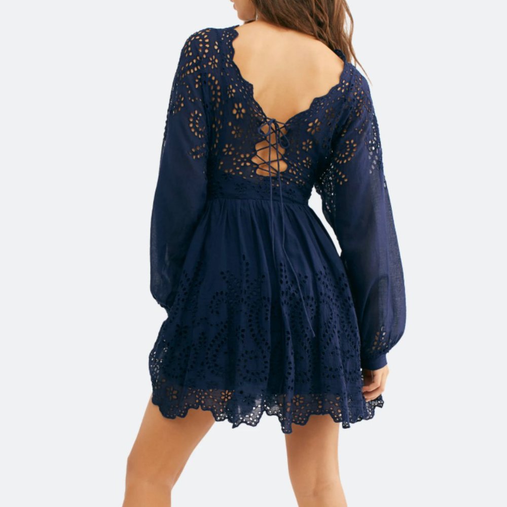 Free People Lottie Eyelet Lace Mini Dress